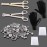 LOYAL BOOK 104pcs Piercing Kit 14G16G Kit Piercing Kits for all piercings (Stainless steel color)
