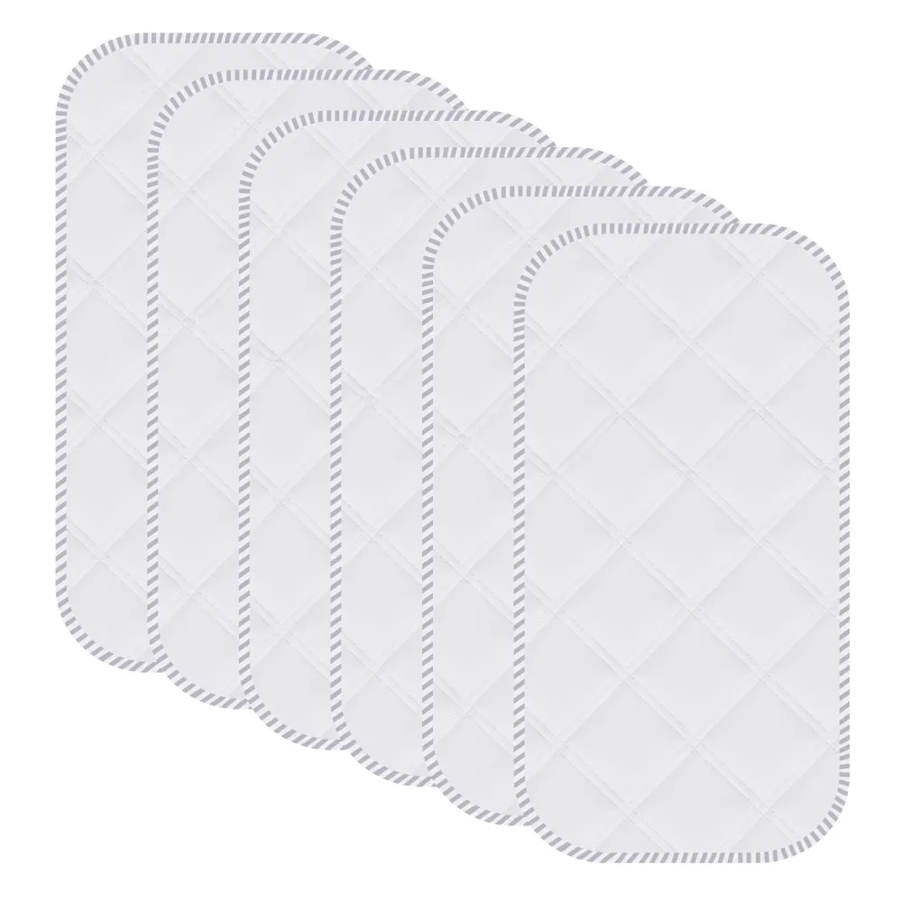 Sunny zzzZZ 6 Pack Baby Waterproof Changing Pad Liners - Quilted Thicker Ultra Soft Changing Table Cover Liners - Durable & Easy to Clean - White - 23 x 11