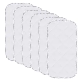 Sunny zzzZZ 6 Pack Baby Waterproof Changing Pad Liners - Quilted Thicker Ultra Soft Changing Table Cover Liners - Durable & Easy to Clean - White - 23 x 11