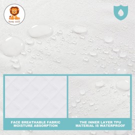 Sunny zzzZZ 6 Pack Baby Waterproof Changing Pad Liners - Quilted Thicker Ultra Soft Changing Table Cover Liners - Durable & Easy to Clean - White - 23 x 11