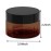 8 oz Amber Plastic Cosmetic Jars Leak Proof Container with Black Lid for Cream, Lotion, Powder, ointment, Beauty Products etc, 6 Pcs.