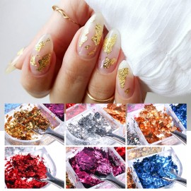 Holographic Nail Glitter Foils, 12 Colors Sparkly Ultra-Thin Aluminum Foil Nail Art Flakes Design, Laser Nail Sequins Acrylic Supplies for Women Girls Manicure Charms Decorations, DIY 3D Nail Art Tips Holographic Nail Glitter Foils, 12 Colors Sparkly Ultra-Thin Aluminum Foil Nail Art Flakes Design, Laser Nail Sequins Acrylic Supplies for Women Girls Manicure Charms Decorations, DIY 3D Nail Art Tips