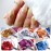 Holographic Nail Glitter Foils, 12 Colors Sparkly Ultra-Thin Aluminum Foil Nail Art Flakes Design, Laser Nail Sequins Acrylic Supplies for Women Girls Manicure Charms Decorations, DIY 3D Nail Art Tips
