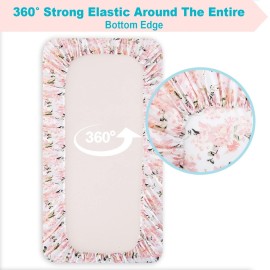 Crib Sheets Girl 2 Pack Set, 2 Pack Toddler Bed Sheets Set, Floral Print Fitted Crib Sheet for Standard Crib & Toddler Mattress, Size 28 x 52 inches, Pink N Floral Crib Sheets Girl 2 Pack Set, 2 Pack Toddler Bed Sheets Set, Floral Print Fitted Crib Sheet for Standard Crib & Toddler Mattress, Size 28 x 52 inches, Pink N Floral