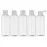 LISAPACK 3.4Oz Travel Bottles with Flip Cap (5 Pcs) Empty Dispenser Container for Travel Size Cosmetics (100ml, Clear Cap)