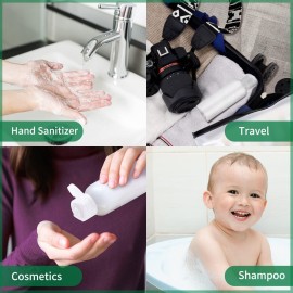 LISAPACK 3.4Oz Travel Bottles with Flip Cap (5 Pcs) Empty Dispenser Container for Travel Size Cosmetics (100ml, Clear Cap) LISAPACK 3.4Oz Travel Bottles with Flip Cap (5 Pcs) Empty Dispenser Container for Travel Size Cosmetics (100ml, Clear Cap)