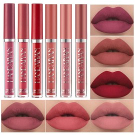 BestLand 6Pcs Matte Liquid Lipstick Set, 24H Transfer-Proof, Long Lasting, Moisturizing & Non-Sticky Lip Gloss Waterproof Lip Stain Sets for Women, Cruelty Free Lip Makeup (Set C)