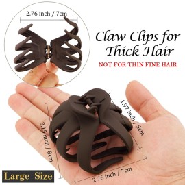 Atoden Hair Clips, 5Pcs Octopus Matte Hair Claws for Women, Large 3.15 Hair Clips for Thick Hair, Non-slip Jaw Clips, Hair Accessories Atoden Hair Clips, 5Pcs Octopus Matte Hair Claws for Women, Large 3.15 Hair Clips for Thick Hair, Non-slip Jaw Clips, Hair Accessories