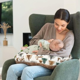 GRSSDER Nursing Pillow Cover Stretchy Minky Removable Nursing Covers for Breastfeeding Pillows, Ultra Soft Comfortable Slipcover for Boy and Girls, Stylish Watercolor Forest Deer and Leaves GRSSDER Nursing Pillow Cover Stretchy Minky Removable Nursing Covers for Breastfeeding Pillows, Ultra Soft Comfortable Slipcover for Boy and Girls, Stylish Watercolor Forest Deer and Leaves