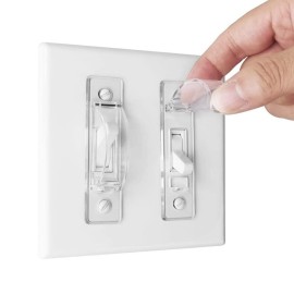 Wall Switch Guard, ILIVABLE Child Proof Light Switch Plate Covers Protects Your Lights from being Accidentally Turned On or Off by Children and Adults (Clear, 2 Pack) Wall Switch Guard, ILIVABLE Child Proof Light Switch Plate Covers Protects Your Lights from being Accidentally Turned On or Off by Children and Adults (Clear, 2 Pack)