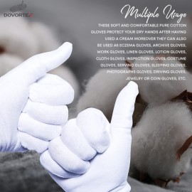 20 Pcs White Cotton Gloves| Cotton Gloves for Eczema| Cotton Gloves for Dry Hands| Moisturizing Gloves for Eczema| Inspection Gloves| Coin Handling and Jewelry Inspection Gloves| 20 Pcs White Cotton Gloves| Cotton Gloves for Eczema| Cotton Gloves for Dry Hands| Moisturizing Gloves for Eczema| Inspection Gloves| Coin Handling and Jewelry Inspection Gloves|