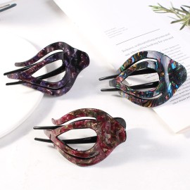 Mistofu 3Pcs French Concord Women\'s Hair Claw Clips - Curved Strong Hold No Slip Grip Large Clips for Thick or Thin Hair (multicolor A) Mistofu 3Pcs French Concord Women\'s Hair Claw Clips - Curved Strong Hold No Slip Grip Large Clips for Thick or Thin Hair (multicolor A)