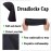 Leeven 2 Pieces Dreadlock Cap Wide Elastic Black Loc Cap Long Braid Cover for Full Hair, Stocking Sleep - Black