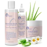 Rosacea Solve Skincare Set for Women & Men - Gentle Face Wash, Rosacea Cream & Face Serum for Skin Redness - Day & Night Hydrating Facial Cleanser & Sensitive Skin Moisturizer by e70