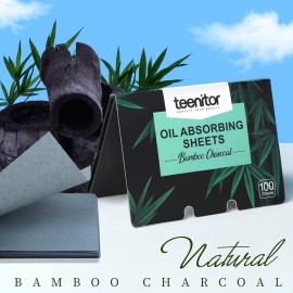 Teenitor 1200 Counts Oil Absorbing Sheets for Face, Oil Blotting Sheets for Face, Bamboo Charcoal Blotting Paper for Oily Skin Face Oil Sheets, Oil Wipes for Face Oil Control Film