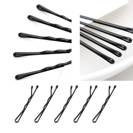 YINGFENG 220 Count Mini Wavy 1.38 Inch bobby pins black with Storage Box, Suitable for All Hair Types, Hair Clips for Kids, Girls and Women