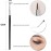 Fine Angled Eyeliner Brush, JASSINS Ultra thin Precision EyeLiner Makeup Brushes Set, Fine Point Eyeliner Brush, Synthetic Bristles Eye Makeup Tool (3 Pcs)