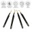 SIVOTE Fiber Tip Lash Tweezers for Eyelash Extensions with Diamond Grip, Black, Set of 4 - Precise Tips Japanese Steel for Classic, Volume & Mega Volume Lashes, Anti-Rust - Ideal for Lash Artists