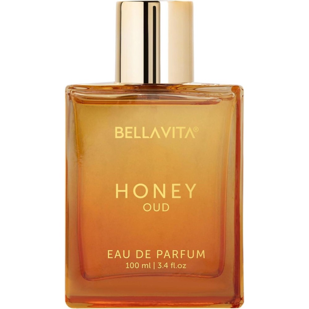 BellaVita Honey OUD Perfume for Women & Men (3.4 fl.oz) | Vanilla, Bergamot & Patchouli Perfume | Long-Lasting Arabian Unisex Perfumes for Women & Men | Floral & Spicy Vegan Cologne Honey Perfume