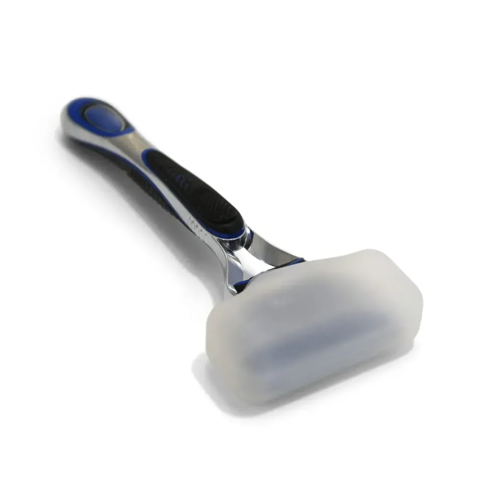 Coghlan\'s Silicone Razor Covers, Dishwasher Safe, Blue and Clear, 2 Pack Coghlan\'s Silicone Razor Covers, Dishwasher Safe, Blue and Clear, 2 Pack