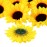 Coferset 40pcs Fake Sunflower Heads with Stems, 4 Sunflower Artificial Silk Flower Heads for Party Baby Shower Wedding Making Handicrafts Home Decor(Yellow)