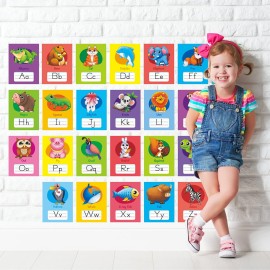 64 PCS Educational Cards, Laminated Water/Tear Proof Preschool Learning Posters Include Alphabet Numbers Colors & 2D/3D Shapes, Kindergarten Preschool Early Education Cards Home Classroom Decorations 64 PCS Educational Cards, Laminated Water/Tear Proof Preschool Learning Posters Include Alphabet Numbers Colors & 2D/3D Shapes, Kindergarten Preschool Early Education Cards Home Classroom Decorations