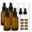 GIVAMEIHF Amber Glass Spray Bottles 4oz,Small Empty Glass Spray Bottle Fine Mist Spray Refillable Containers,Mini Travel Spray Bottles set of 4,Included 6 Sprinkler,2 Funnels,1 Droppers,8 Labels