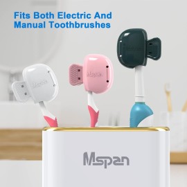 Mspan Toothbrush Cover Cap Case: Brush Head Protector Pods Plastic Travel Tooth Brushing Clip for Manual & Electric Toothbrush - 6 Packs Mspan Toothbrush Cover Cap Case: Brush Head Protector Pods Plastic Travel Tooth Brushing Clip for Manual & Electric Toothbrush - 6 Packs