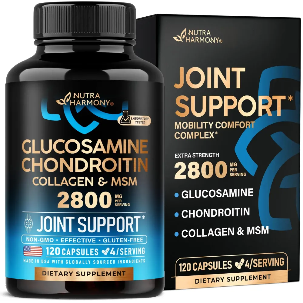 Glucosamine Chondroitin MSM Collagen | FSA HSA Eligible | Joint Support Supplement 2800 mg | Made in USA | FSA Approved Product Items | Flexibility Nutritional Vitamins | For Men & Women, 120 Capsules Glucosamine Chondroitin MSM Collagen | FSA HSA Eligible | Joint Support Supplement 2800 mg | Made in USA | FSA Approved Product Items | Flexibility Nutritional Vitamins | For Men & Women, 120 Capsules