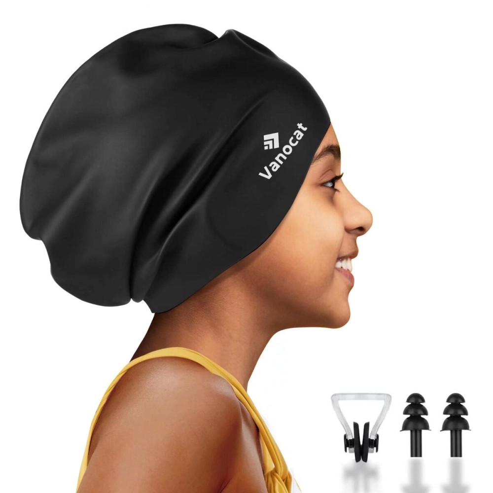 Kids Extra Large Swim Cap for Long Hair, Waterproof Silicone Swimming Caps for Boys Girls Children Youth Teen, Large Swim Hat for Long Thick Curly Hair & Dreadlocks Braids Weaves Afro Hair Kids Extra Large Swim Cap for Long Hair, Waterproof Silicone Swimming Caps for Boys Girls Children Youth Teen, Large Swim Hat for Long Thick Curly Hair & Dreadlocks Braids Weaves Afro Hair