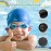 2 Pack Kids Swim Caps for Long/Short Hair, Unisex Silicone Swimming Cap for Age 3-15 Children Toddler Youth Teen, Waterproof Shower Cap Bathing Hats for Girls Boys with Ear Plugs & Nose Clip-8