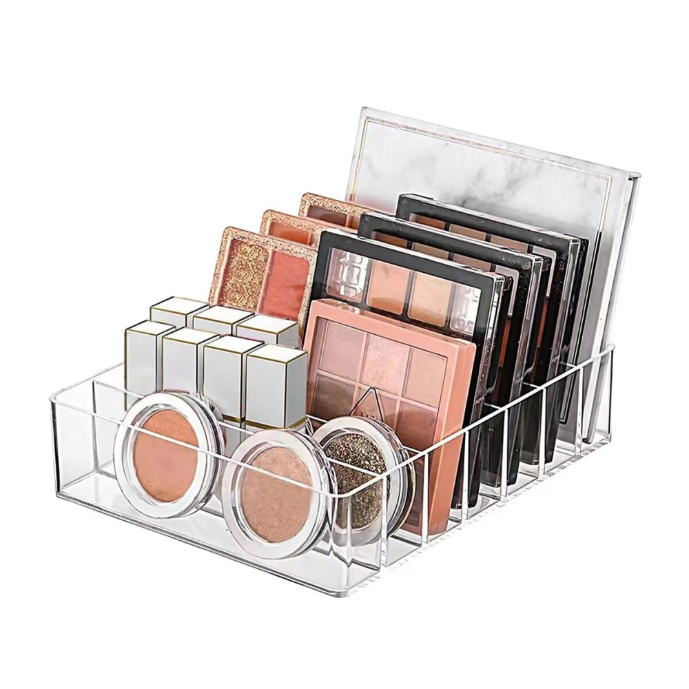 WECHENG Makeup Organizer for Eyeshadow Palette and Lipstick Organizer, 7 Section Divided Makeup Palette Organizer for Vanity Drawer Countertop Modern Cosmetics Storage(7.48 x 6.22 x 1.77) WECHENG Makeup Organizer for Eyeshadow Palette and Lipstick Organizer, 7 Section Divided Makeup Palette Organizer for Vanity Drawer Countertop Modern Cosmetics Storage(7.48 x 6.22 x 1.77)