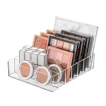 WECHENG Makeup Organizer for Eyeshadow Palette and Lipstick Organizer, 7 Section Divided Makeup Palette Organizer for Vanity Drawer Countertop Modern Cosmetics Storage(7.48 x 6.22 x 1.77)