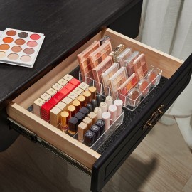 WECHENG Makeup Organizer for Eyeshadow Palette and Lipstick Organizer, 7 Section Divided Makeup Palette Organizer for Vanity Drawer Countertop Modern Cosmetics Storage(7.48 x 6.22 x 1.77) WECHENG Makeup Organizer for Eyeshadow Palette and Lipstick Organizer, 7 Section Divided Makeup Palette Organizer for Vanity Drawer Countertop Modern Cosmetics Storage(7.48 x 6.22 x 1.77)
