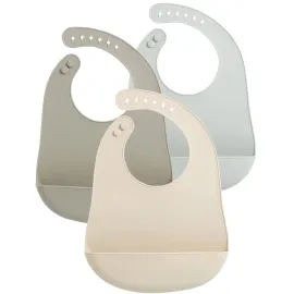 PandaEar 3 Pack Waterproof Silicone Baby Bibs| Super Thin Light Weight for Babies & Toddlers| Adjustable Soft Silicone Feeding Bibs with Food Catcher Pocket, Unisex, Non Messy PandaEar 3 Pack Waterproof Silicone Baby Bibs| Super Thin Light Weight for Babies & Toddlers| Adjustable Soft Silicone Feeding Bibs with Food Catcher Pocket, Unisex, Non Messy