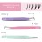 SIVOTE Lash Tweezers for Eyelash Extensions, Set of 3 - Volume, Volume Boot, Slim 90 Degree Tweezers with Fiber Tips in Pastel Colors, Ideal for Mega, Volume & Russian Lashes - Includes Leather Pouch