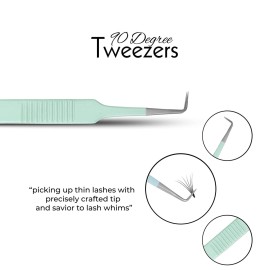 SIVOTE Lash Tweezers for Eyelash Extensions, Set of 3 - Volume, Volume Boot, Slim 90 Degree Tweezers with Fiber Tips in Pastel Colors, Ideal for Mega, Volume & Russian Lashes - Includes Leather Pouch SIVOTE Lash Tweezers for Eyelash Extensions, Set of 3 - Volume, Volume Boot, Slim 90 Degree Tweezers with Fiber Tips in Pastel Colors, Ideal for Mega, Volume & Russian Lashes - Includes Leather Pouch