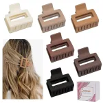 Medium Claw Hair Clips for Women Girls, 2 Matte Rectangle Small Hair Claw Clips for Thin/Medium Thick Hair, Hair Jaw Clips Nonslip Clips (Warm color)