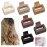 Medium Claw Hair Clips for Women Girls, 2 Matte Rectangle Small Hair Claw Clips for Thin/Medium Thick Hair, Hair Jaw Clips Nonslip Clips (Warm color)
