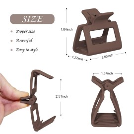Medium Claw Hair Clips for Women Girls, 2 Matte Rectangle Small Hair Claw Clips for Thin/Medium Thick Hair, Hair Jaw Clips Nonslip Clips (Warm color) Medium Claw Hair Clips for Women Girls, 2 Matte Rectangle Small Hair Claw Clips for Thin/Medium Thick Hair, Hair Jaw Clips Nonslip Clips (Warm color)