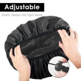Auban Extra Large Shower Cap, Waterproof Reusable Hair Cap, XL Satin Lined Shower Bonnet for Women Men Thick Long Hair, Braids, Dreadlocks(Adjustable) Auban Extra Large Shower Cap, Waterproof Reusable Hair Cap, XL Satin Lined Shower Bonnet for Women Men Thick Long Hair, Braids, Dreadlocks(Adjustable)