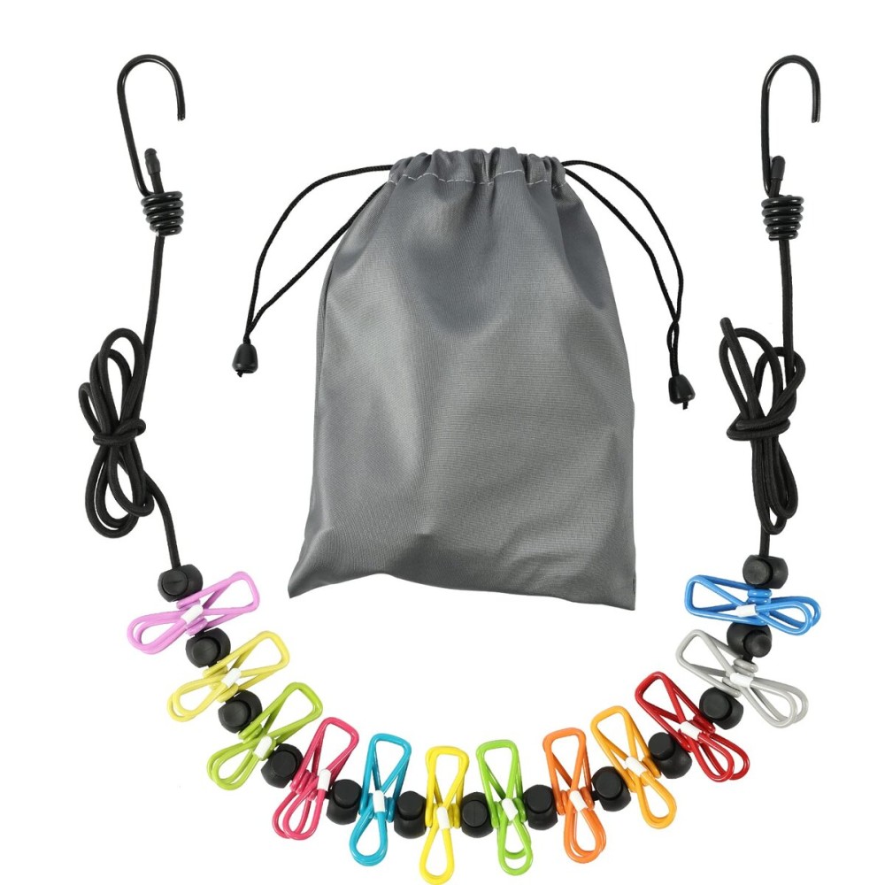 Retractable Portable Clothesline for TravelClothing line with 12 Clothes Clips, for Indoor Laundry Drying line,Outdoor Camping Accessories Retractable Portable Clothesline for TravelClothing line with 12 Clothes Clips, for Indoor Laundry Drying line,Outdoor Camping Accessories