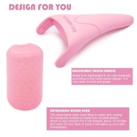 AFOUNDA Ice Roller for Face, Eyes and Whole Body Relief, Face Roller Skin Care Tool for Migraine Relief and Blood Circulation,Ideal for All Skin Types (Pink) AFOUNDA Ice Roller for Face, Eyes and Whole Body Relief, Face Roller Skin Care Tool for Migraine Relief and Blood Circulation,Ideal for All Skin Types (Pink)