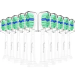 Toptheway Toothbrush Replacement Heads Compatible with Philips Sonicare ProtectiveClean DiamondClean C2 G2 W 4100 5100 5300 Plaque Control, 10 Pack