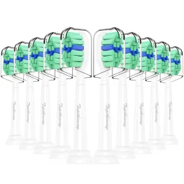 Toptheway Toothbrush Replacement Heads Compatible with Philips Sonicare ProtectiveClean DiamondClean C2 G2 W 4100 5100 5300 Plaque Control, 10 Pack