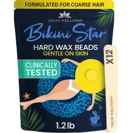 Tress Wellness Hard wax beads for hair removal - For sensitive skin - Bikini Star 1.2lb