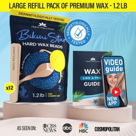 Tress Wellness Hard wax beads for hair removal - For sensitive skin - Bikini Star 1.2lb Tress Wellness Hard wax beads for hair removal - For sensitive skin - Bikini Star 1.2lb