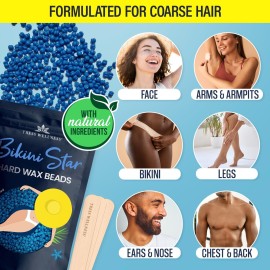 Tress Wellness Hard wax beads for hair removal - For sensitive skin - Bikini Star 1.2lb Tress Wellness Hard wax beads for hair removal - For sensitive skin - Bikini Star 1.2lb