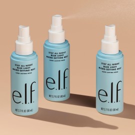e.l.f. Stay All Day Blue Light Micro-Setting Mist Spray & Skin Refresher For A Matte Finish, Reduces Transmission, 2.7 Fl Oz e.l.f. Stay All Day Blue Light Micro-Setting Mist Spray & Skin Refresher For A Matte Finish, Reduces Transmission, 2.7 Fl Oz