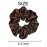 Sufermoe 6 Pcs Satin Silk Hair Scrunchies, 4.5 Inch, Dark Brown, Hair Accessories for Women and Girls